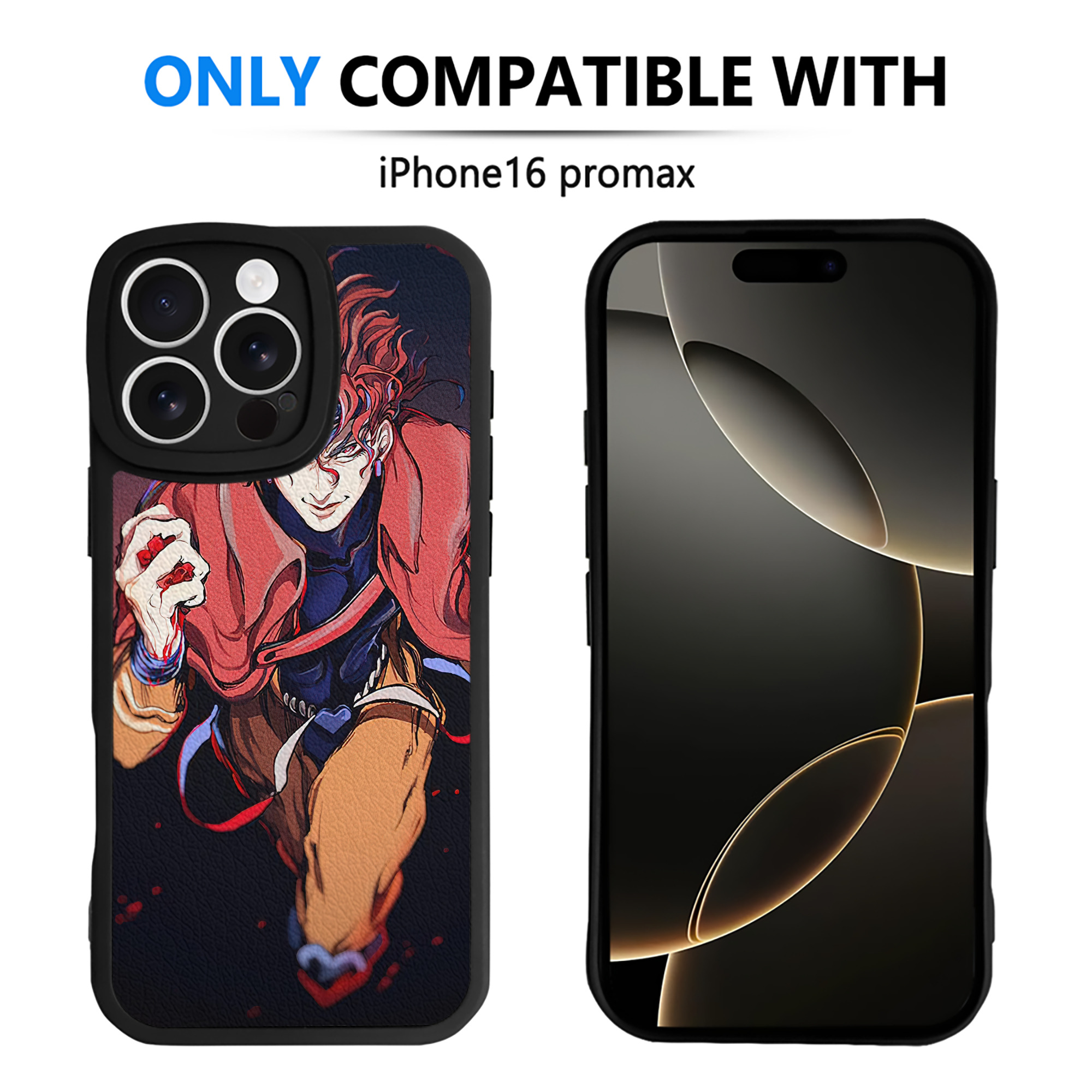 （画像用） ジョジョの奇妙な冒険 JoJo's Bizarre Adventure 【iPhone 16シリーズ対応】シリコンスマホケース（レザー調） 材質：シリコン